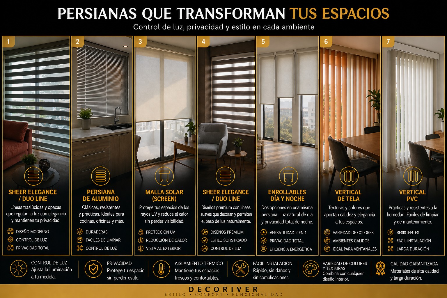 Persianas decorativas modernas en México
